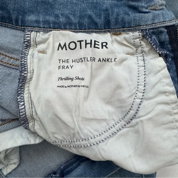 MOTHER The Hustler Ankle Fray Jeans In Thrilling Shots Size 24